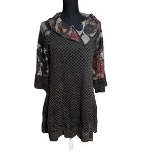 Shane Art to Wear Long Line Boutique Sweater Tunic Women's S Small